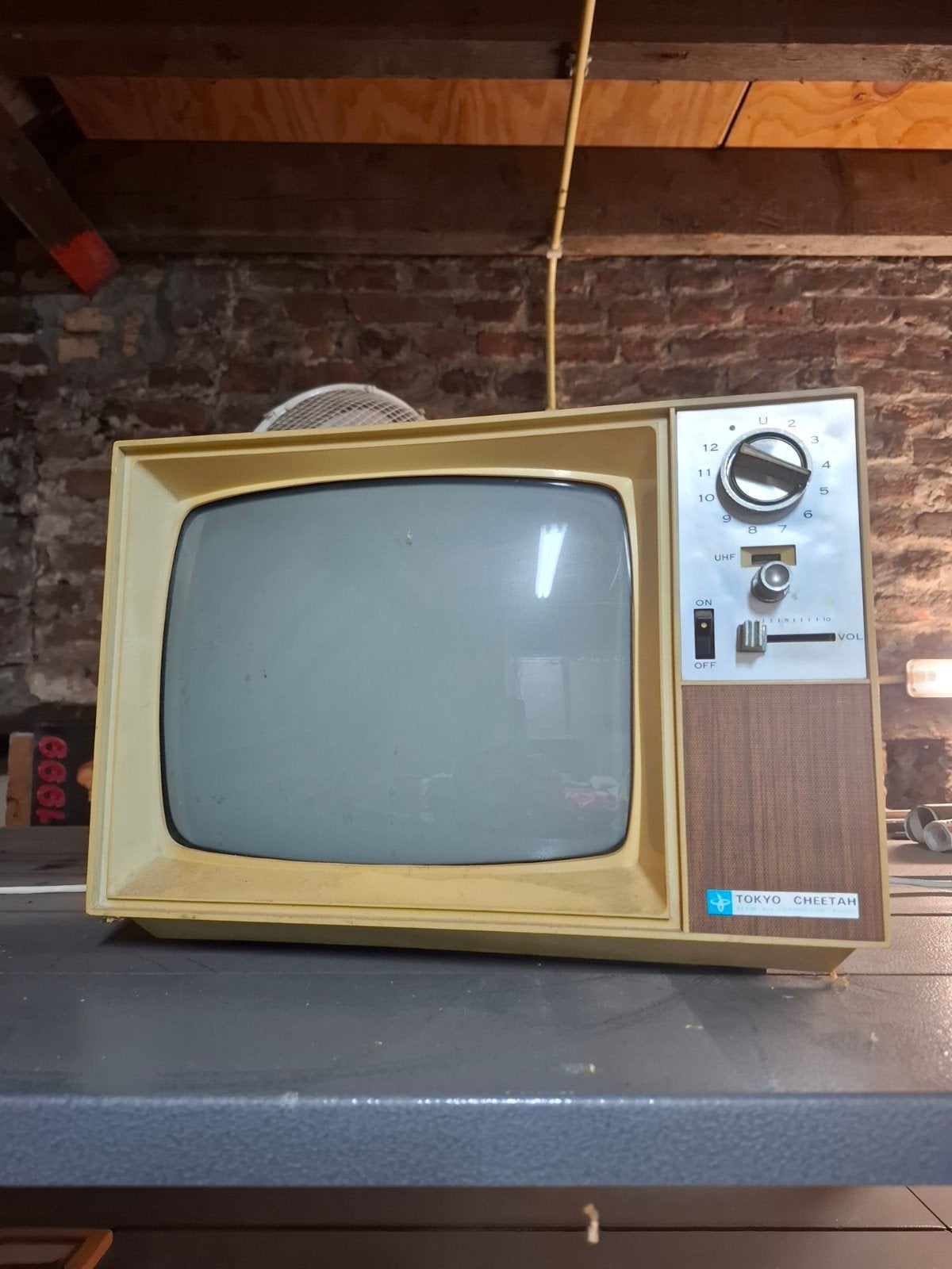 Vintage Tokyo Cheetah Draagbare Zwart-Wit TV, Antiek en Kunst, Antiek | Tv's en Audio, Ophalen of Verzenden