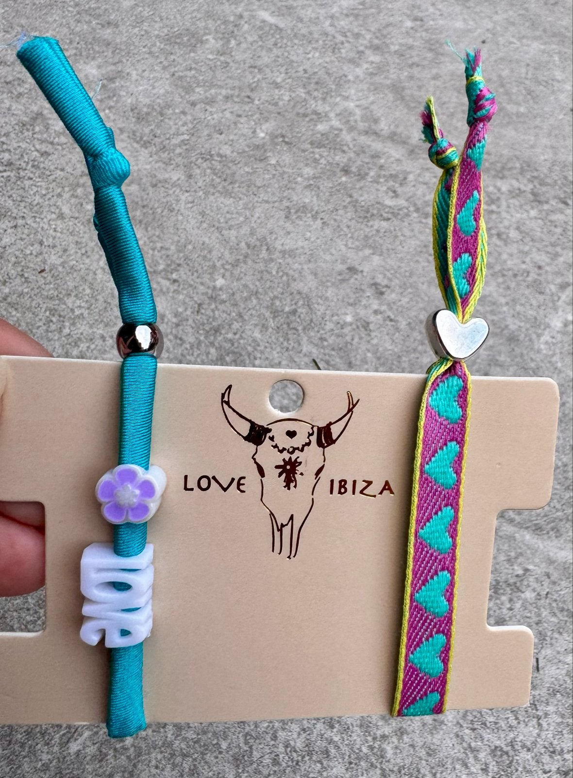 Love Ibiza Armbandjes Set - Turquoise & Paars/Groen, Overige materialen, Overige kleuren, Nieuw, Ophalen of Verzenden