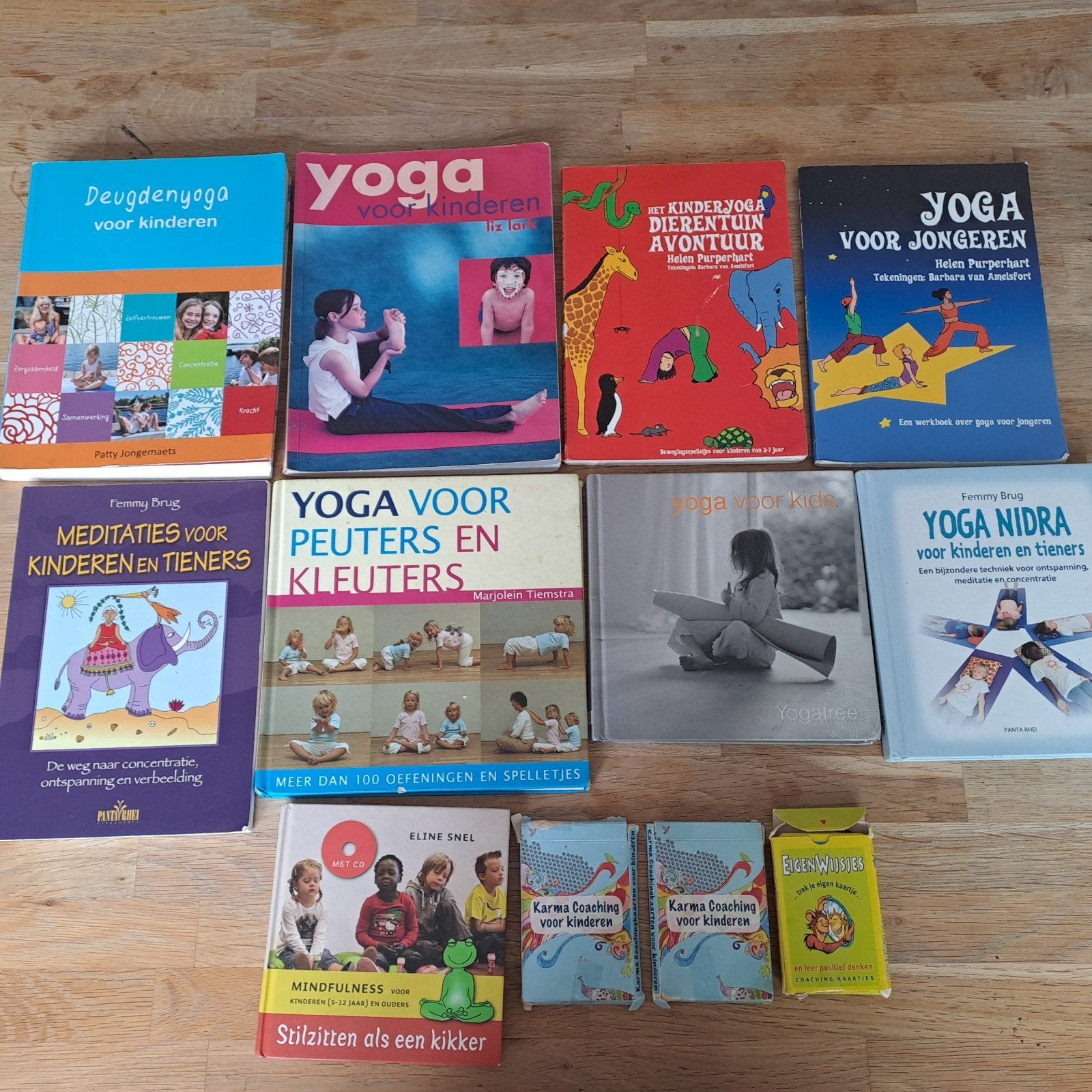 Grote collectie yoga- en mindfulnessboeken voor kinderen, Ophalen of Verzenden, Zo goed als nieuw, Diverse auteurs (o.a. Eline Snel, Femmy Brug, Helen Purperhart)