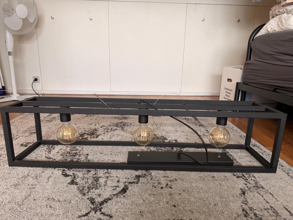 Industriële hanglamp met 3 lampen van LSC (wifi), 50 tot 75 cm, Nieuw, Ophalen of Verzenden, Metaal
