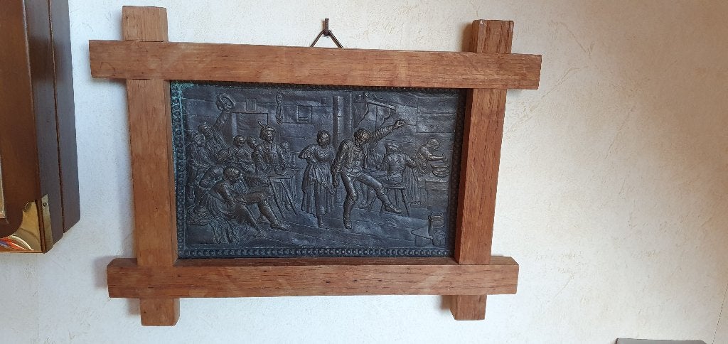 bronzen schilderij / wanddecoratie, Ophalen of Verzenden, Brons
