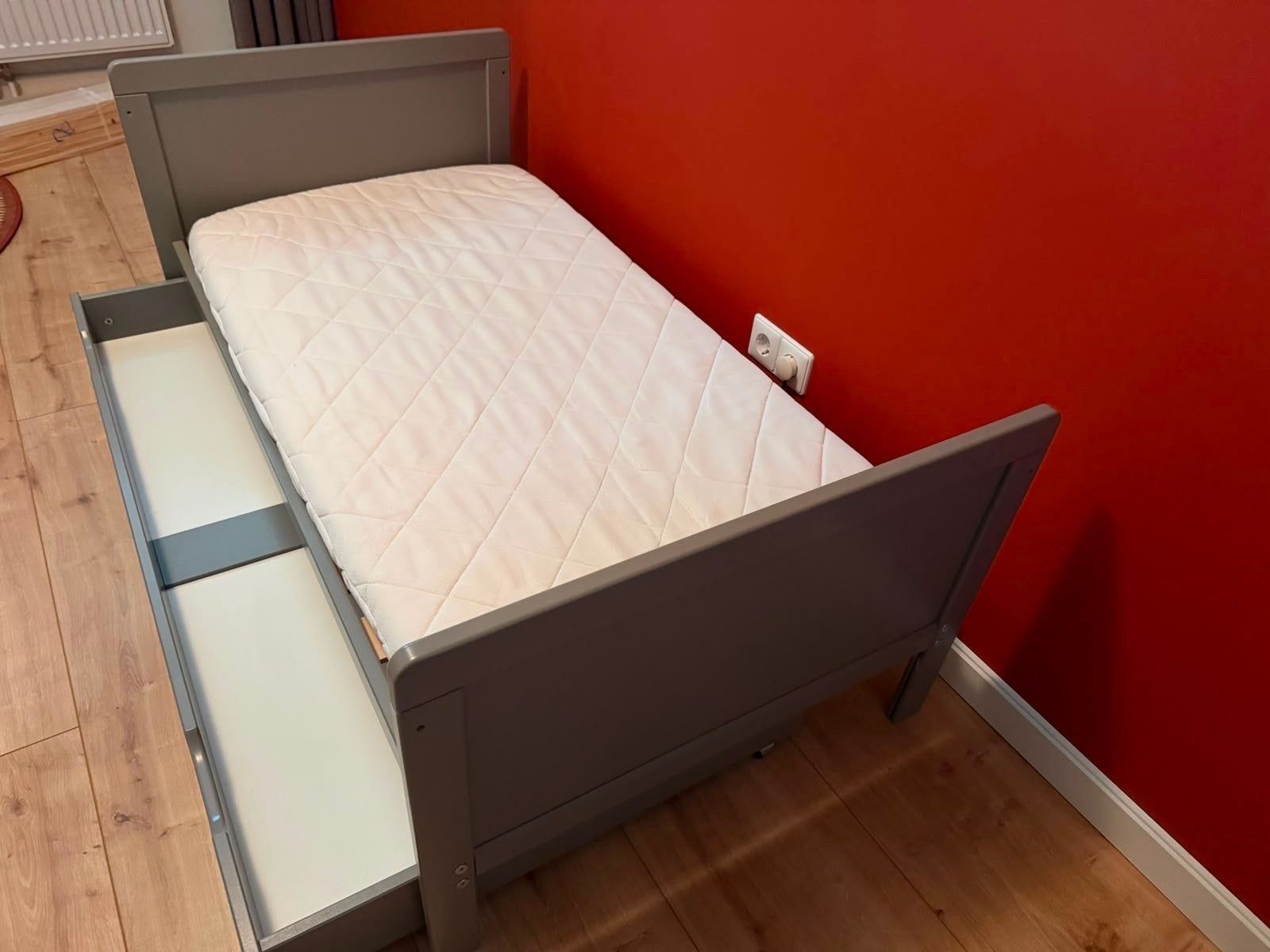 Petit Amélie meegroeibed 70x140cm met lade, Kinderen en Baby's, Ophalen, 70 tot 85 cm, 140 tot 160 cm, Zo goed als nieuw