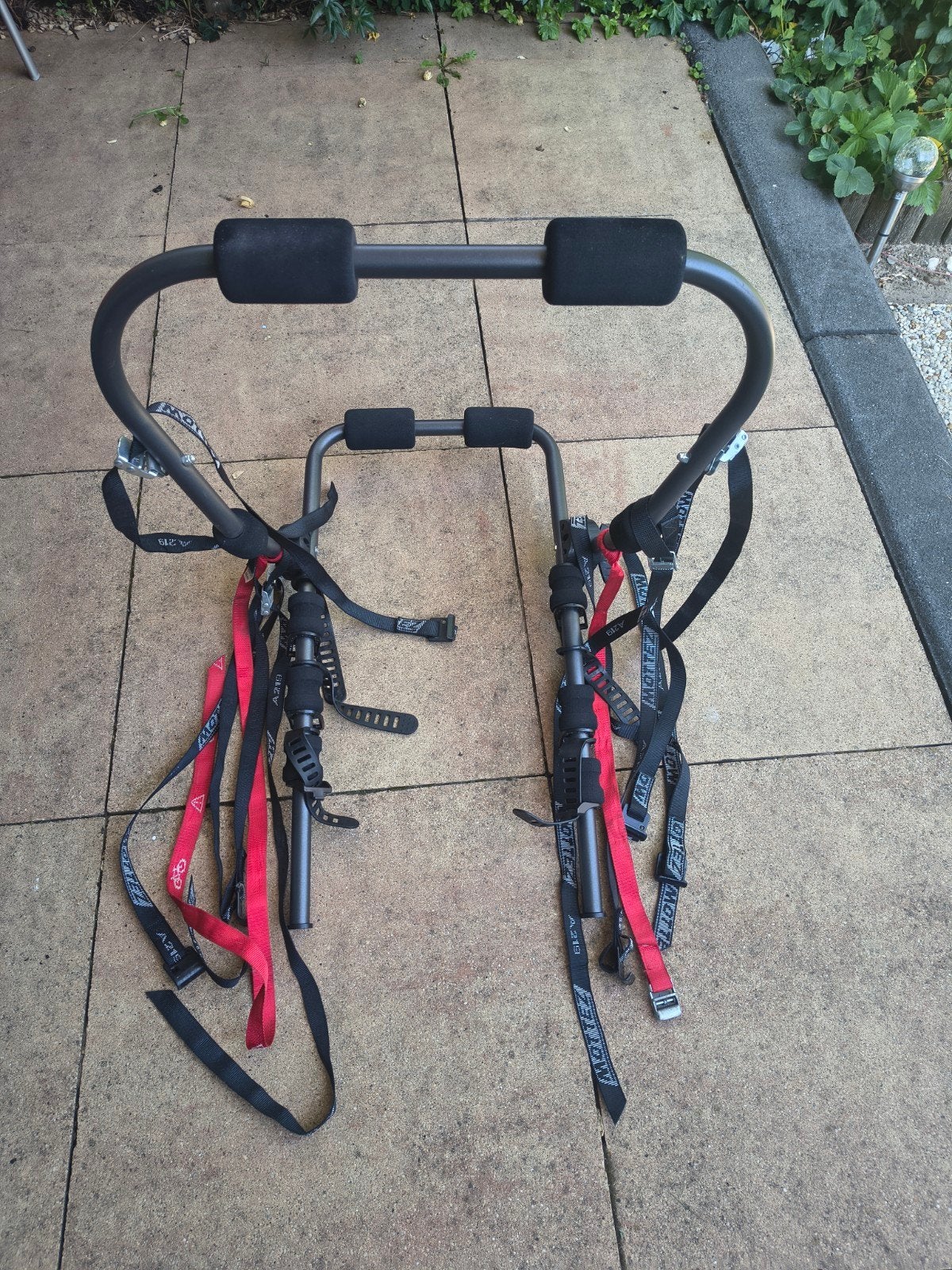 Mottez achterklep fietsendrager voor 3 fietsen, Ophalen of Verzenden, 3 fietsen of meer, Gebruikt, Achterklepdrager