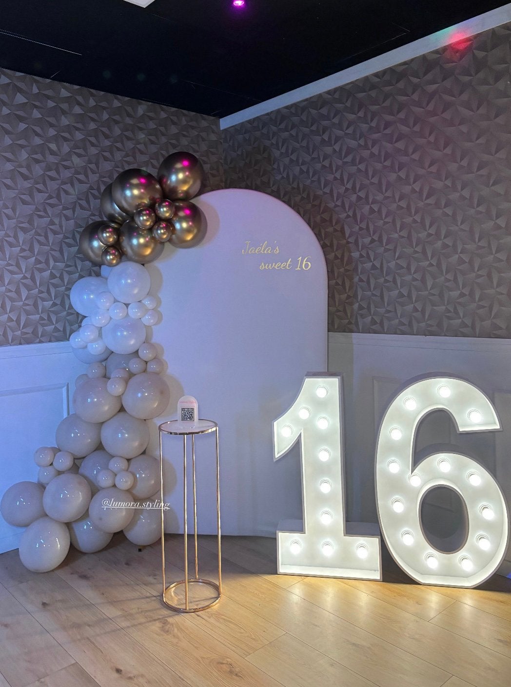 Gepersonaliseerde backdrop | Ballonnen & LEDcijfers! €200, Ophalen, Nieuw, Verjaardag
