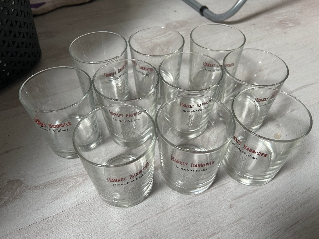 10 whiskey glazen, Ophalen of Verzenden, Zo goed als nieuw, Borrel- of Shotglas