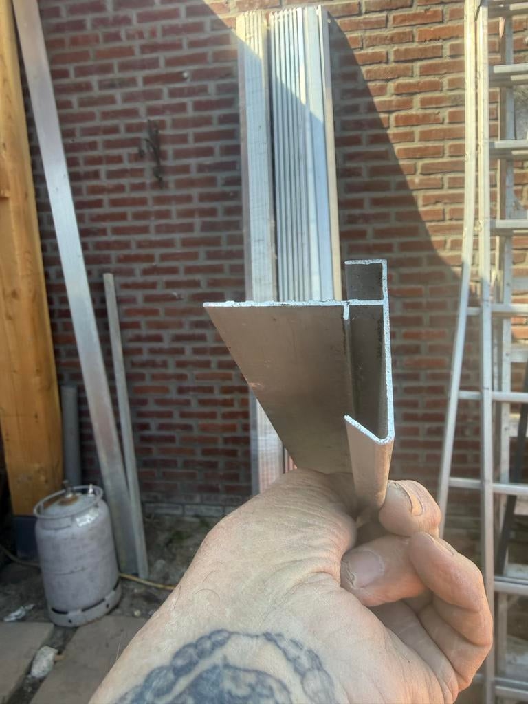 Aluminium daktrim 45x45 mm, Ophalen, Gebruikt, Aluminium