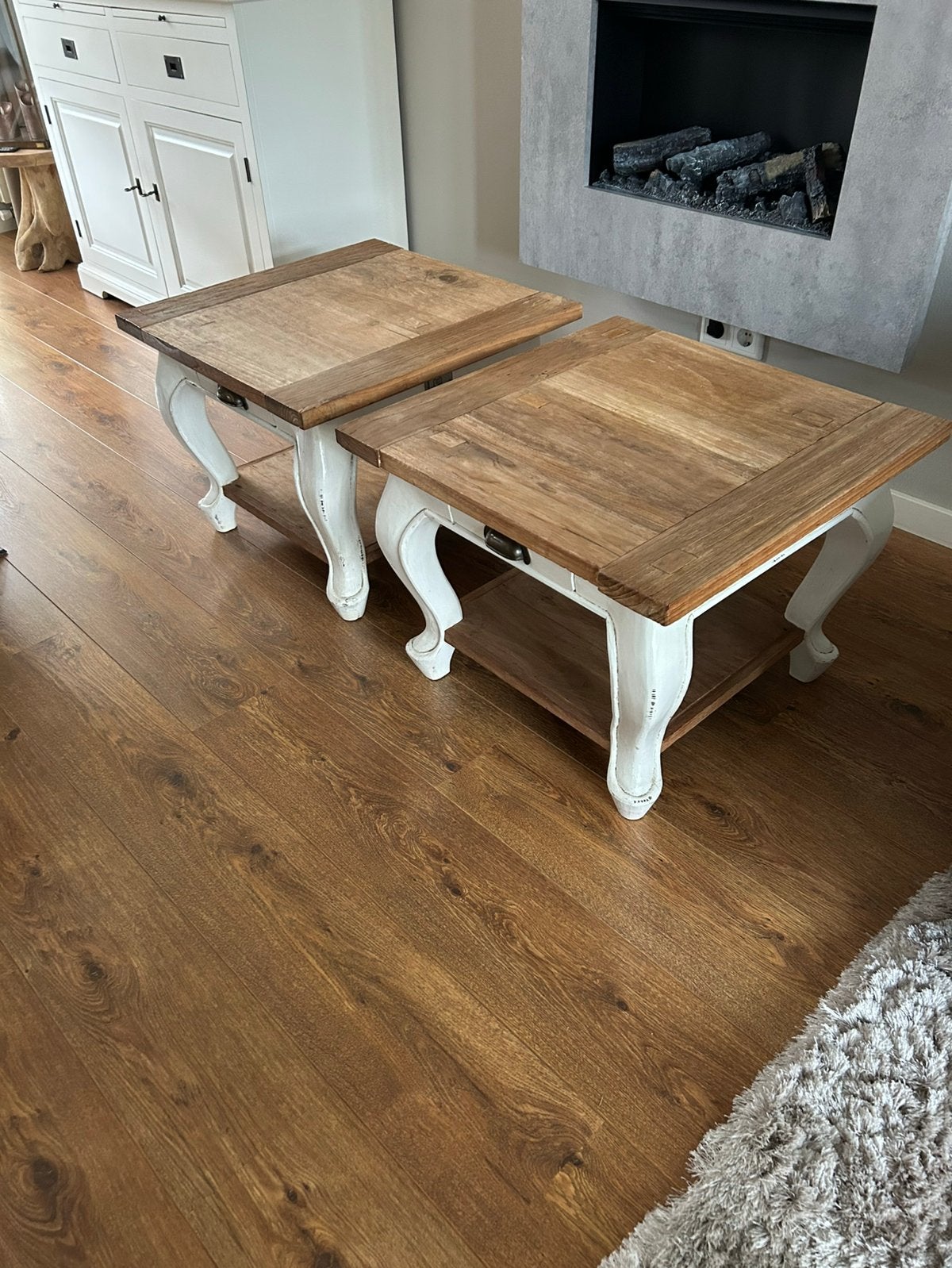 Te koop salontafel set queen ann, 50 tot 100 cm, Queen ann, Zo goed als nieuw, Vierkant