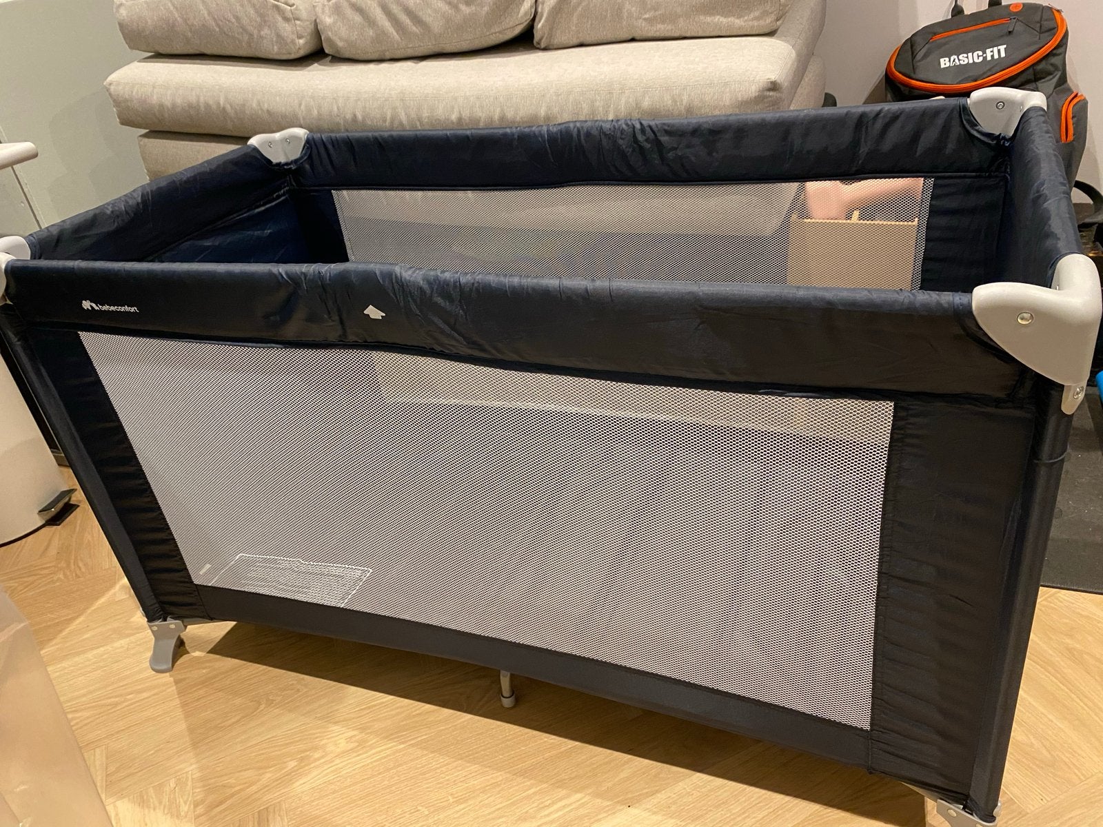 Bebeconfort Reisbed/Campingbedje - met extra dik matras, Ophalen, 70 tot 85 cm, 140 tot 160 cm, Zo goed als nieuw