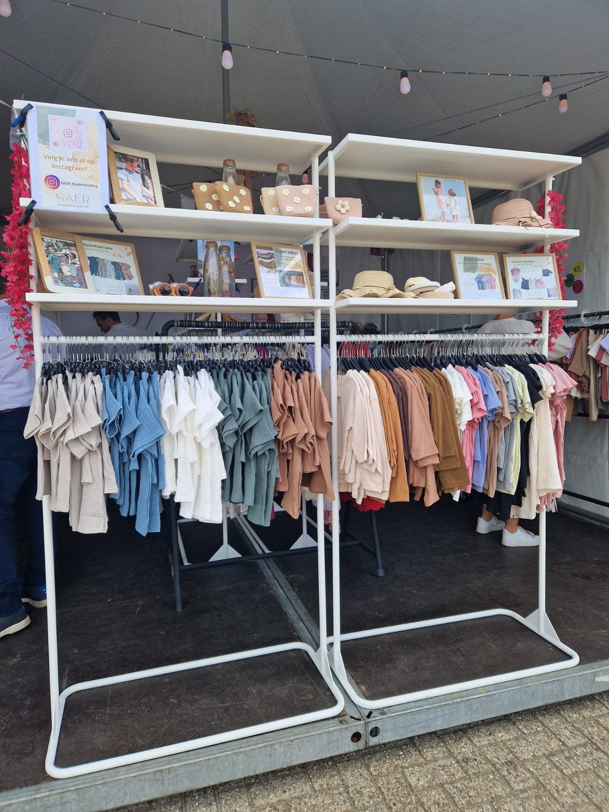 Professioneel Kledingrek met Planken - Wit 4 stuks, Kleding | Dames, Kledingrekken, Zo goed als nieuw, Ophalen of Verzenden