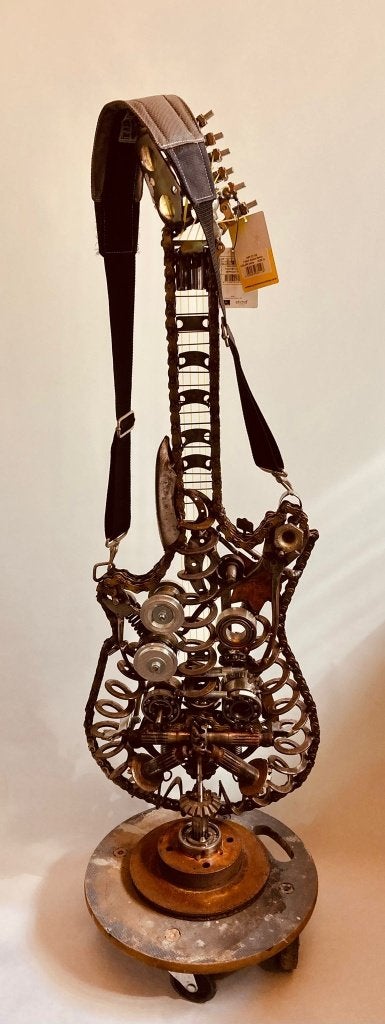 Scrap metal gitar, Antiek en Kunst, Kunst | Overige Kunst, Ophalen