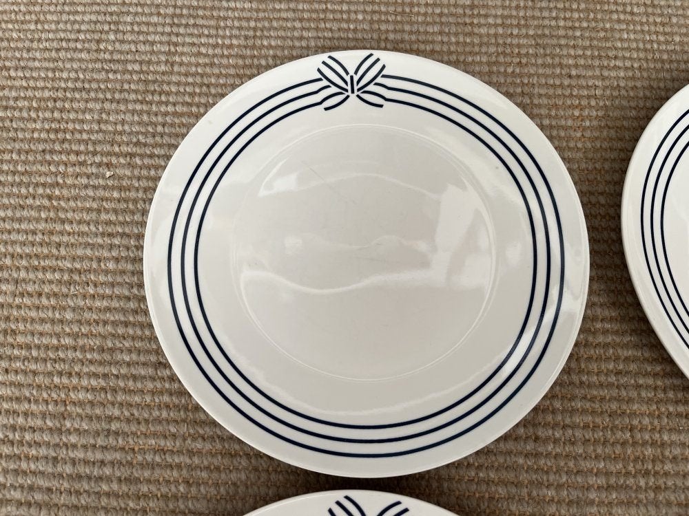 Rivièra Maison | 4 borden 20.5 cm + 4 kommen 14 cm + schaal, Overige materialen, Gebruikt, Ophalen of Verzenden, Bord(en)