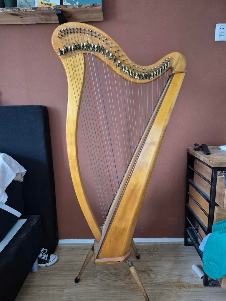 34-snarige aoyama harp - oud, Muziek en Instrumenten, Ophalen, Gebruikt