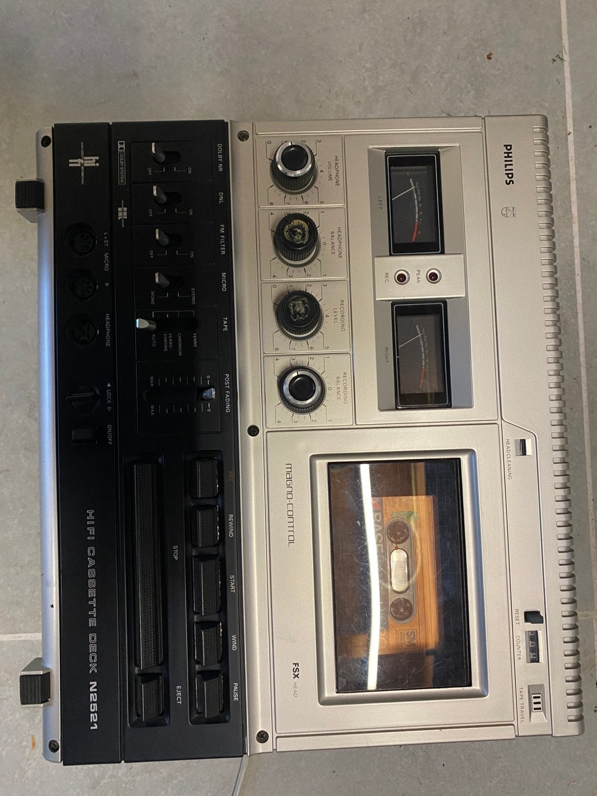 Philips N2521 HiFi-cassettedeck, Audio, Tv en Foto, Cassettedecks, Ophalen, Philips