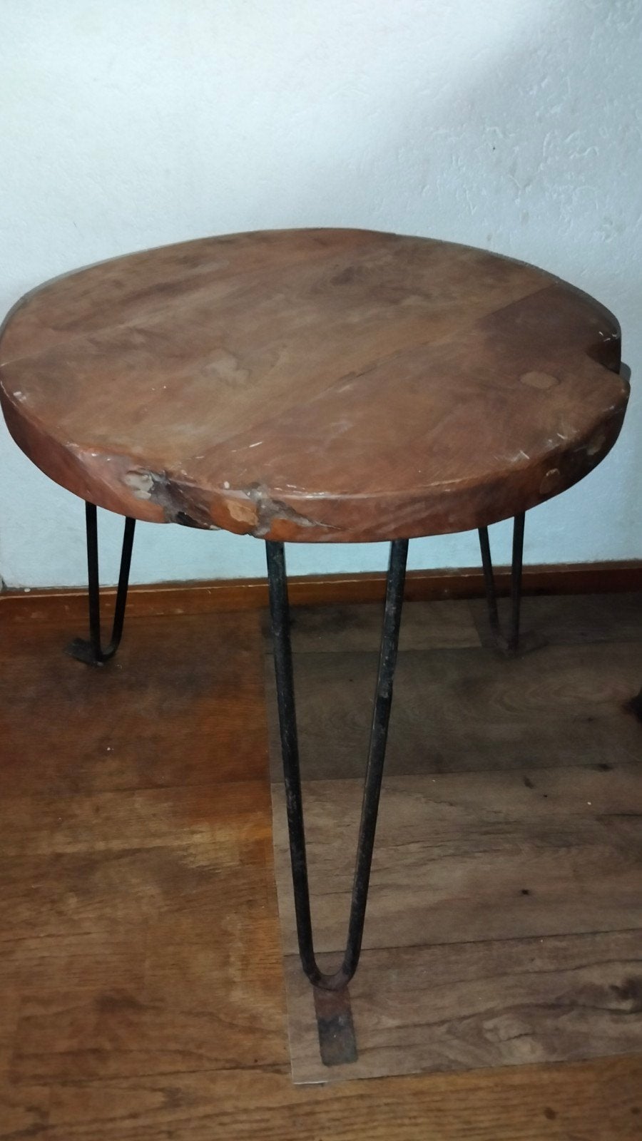Zware brocante bijzettafel a salontafel tafel, Ophalen