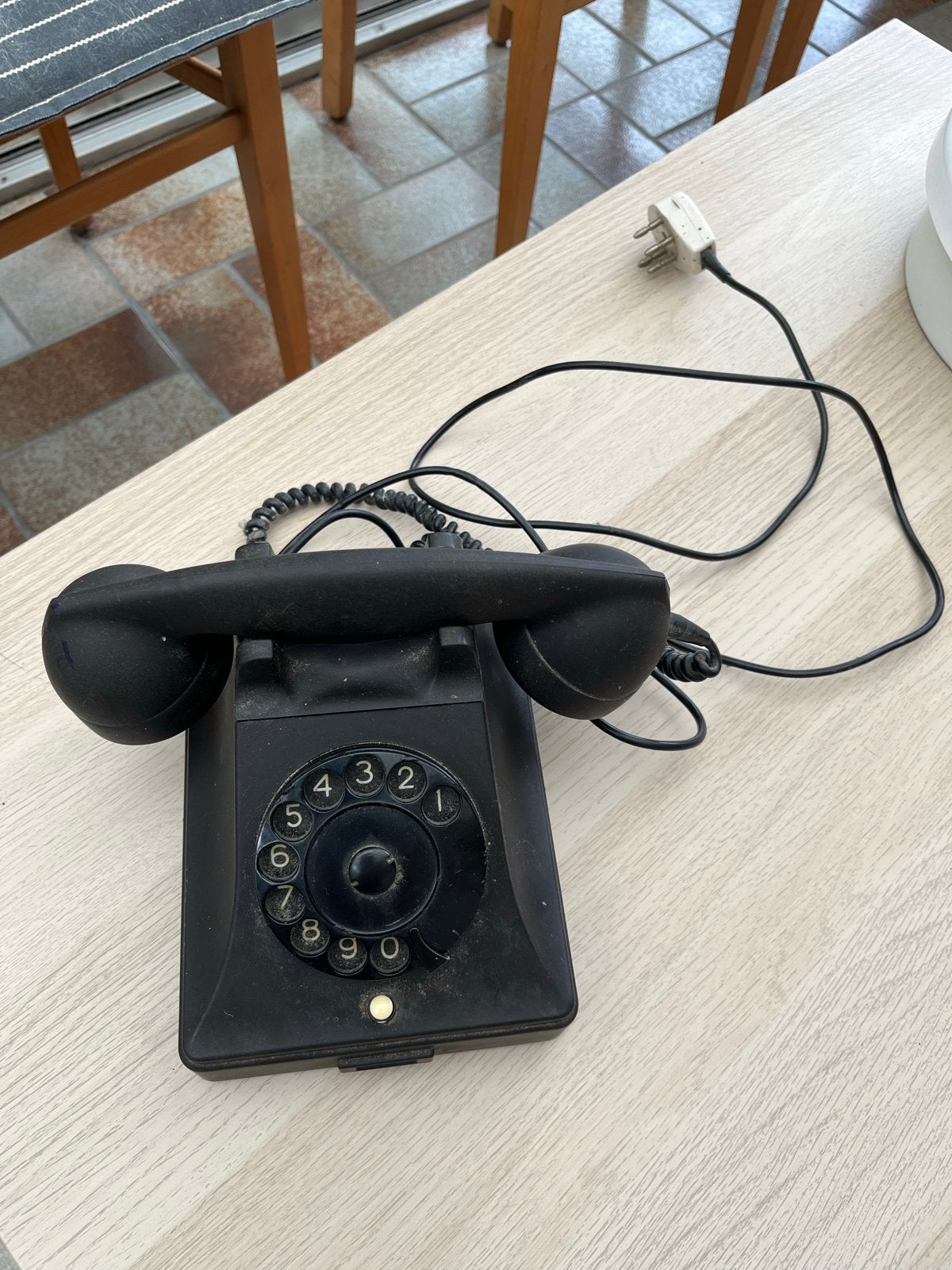 Vintage Telefoon met Draaischijf - Zwart Bakeliet, Ophalen, Gebruikt, Bakeliet