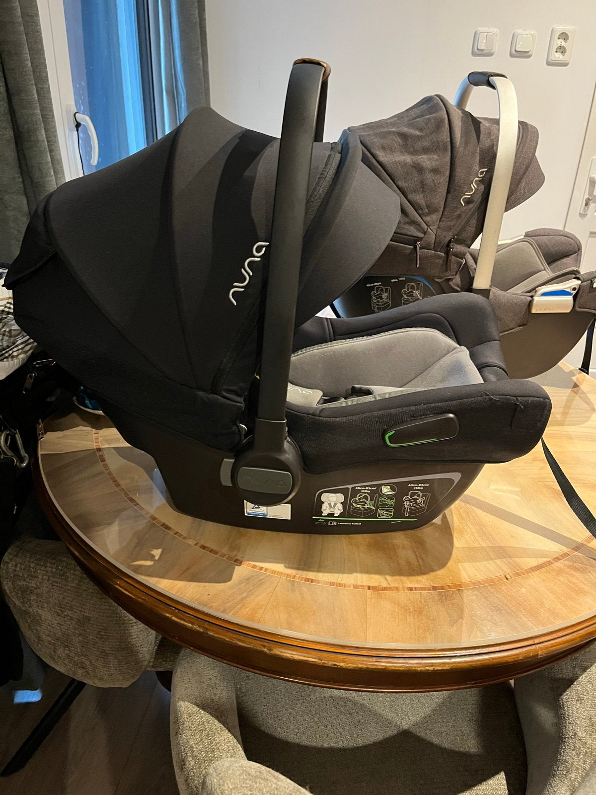 Nuna Pipa Lite LX & Nuna Pipa Next autostoel met Isofix base, Kinderen en Baby's, Gebruikt, Zijbescherming, Isofix, 0 t/m 13 kg