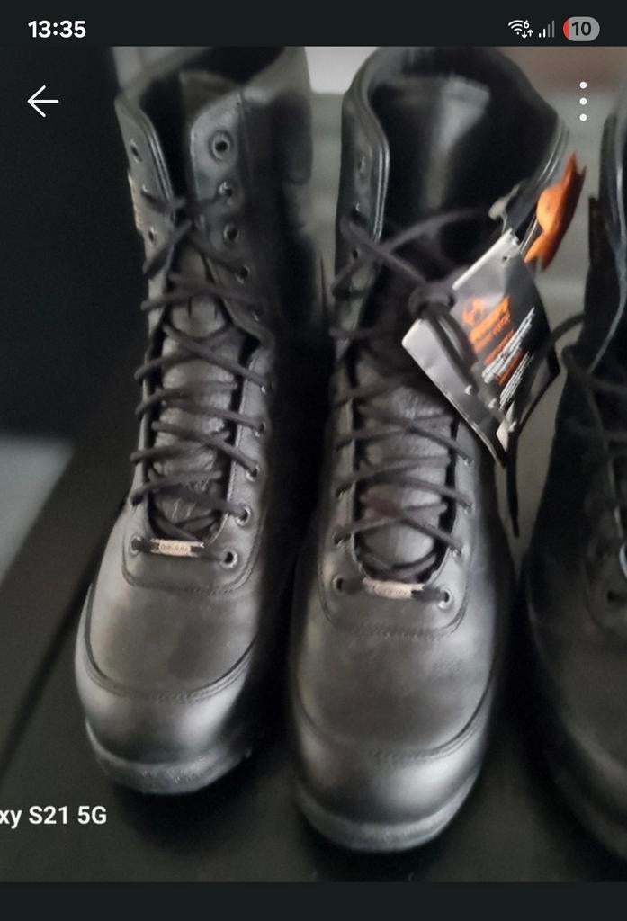 Crispi swat Zwarte leren boots met veters - Nieuw, Zwart, Nieuw, Ophalen of Verzenden, Crispi swat