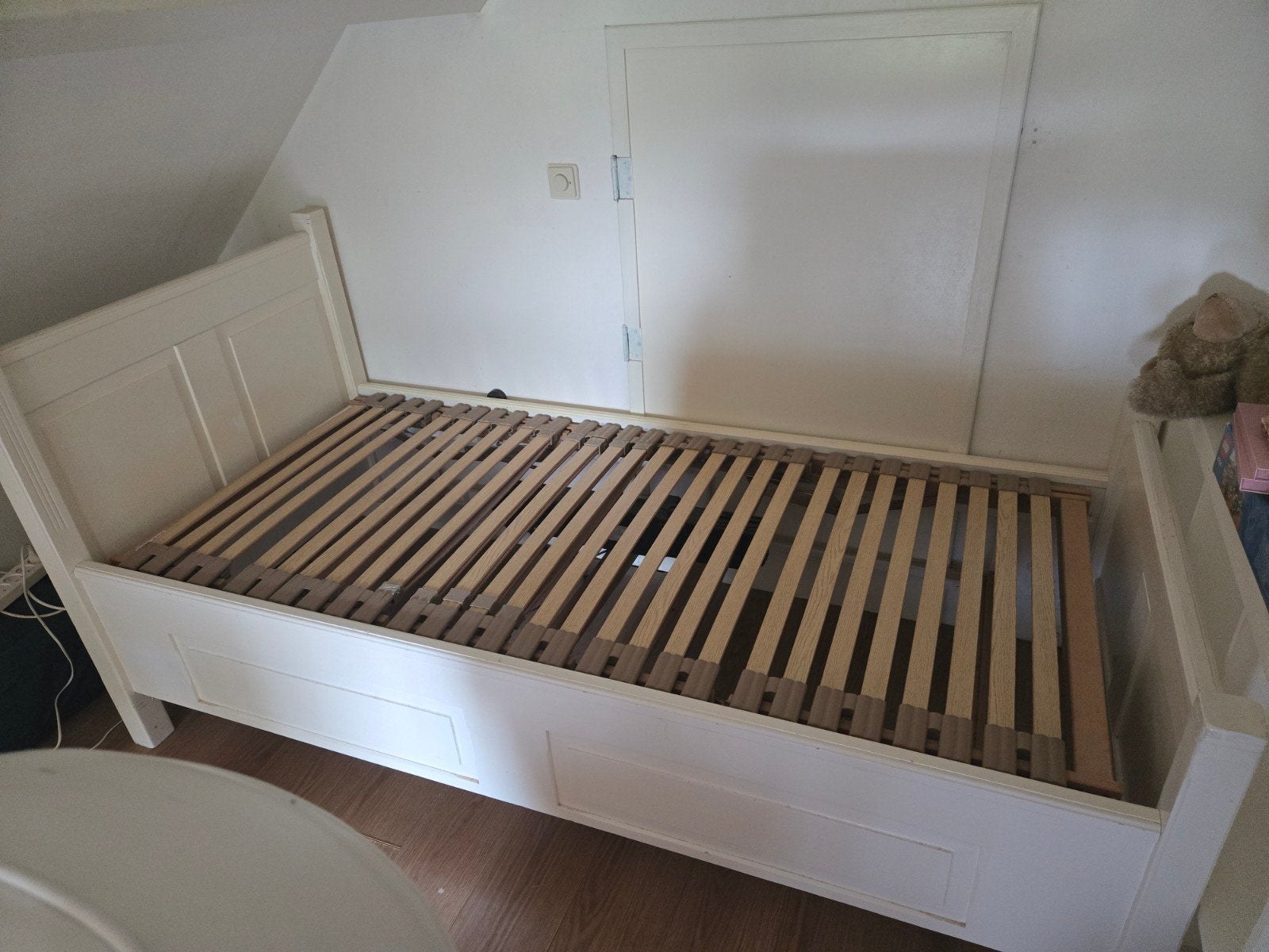 Gratis af te halen: Bed met elektrische bedbodem, 90 cm, Eenpersoons, Wit, Ophalen of Verzenden