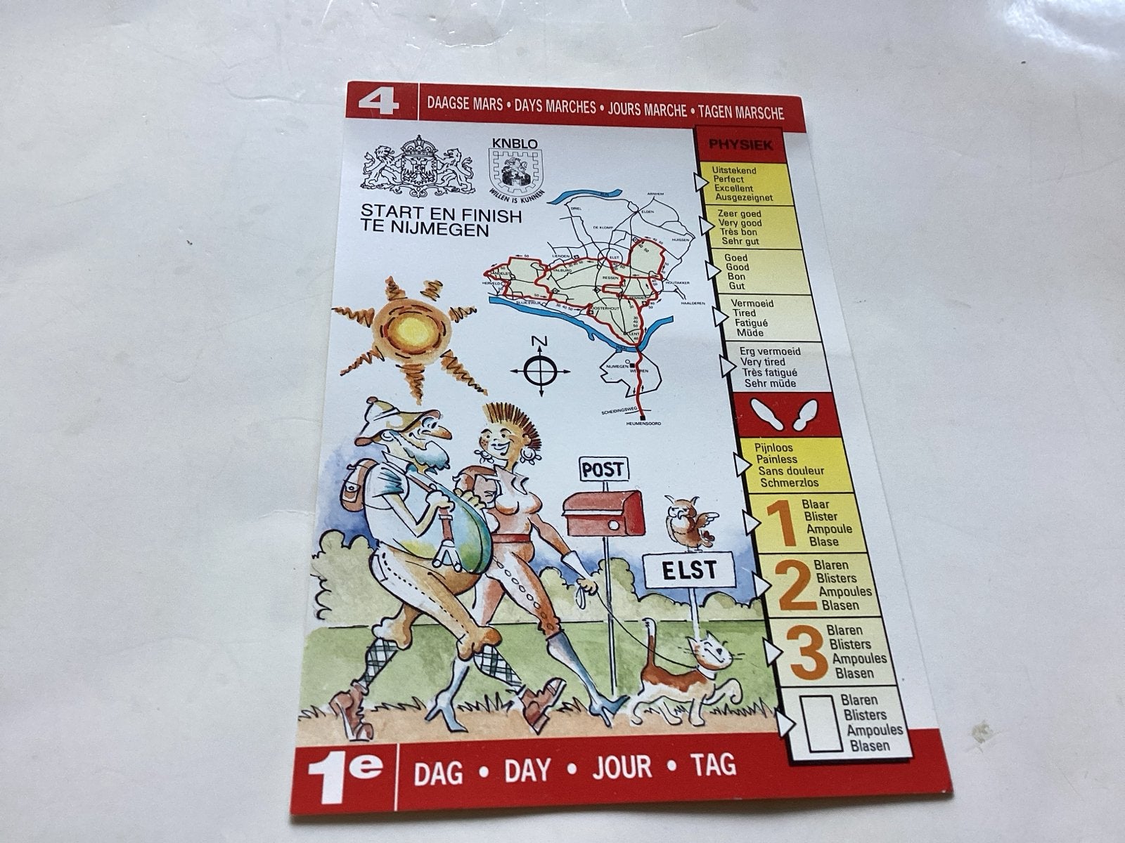 Ansichtkaart 4-daagse Nijmegen 1991 - 1e dag, Ophalen of Verzenden, 1980 tot heden, Ongelopen
