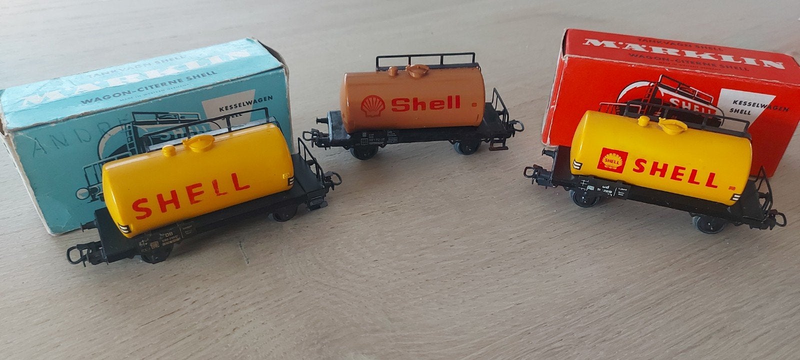 3 Märklin DB/Shell ketelwagens artnr 4502 , 2x ovp, Wisselstroom, Wagon, Ophalen of Verzenden, Zo goed als nieuw