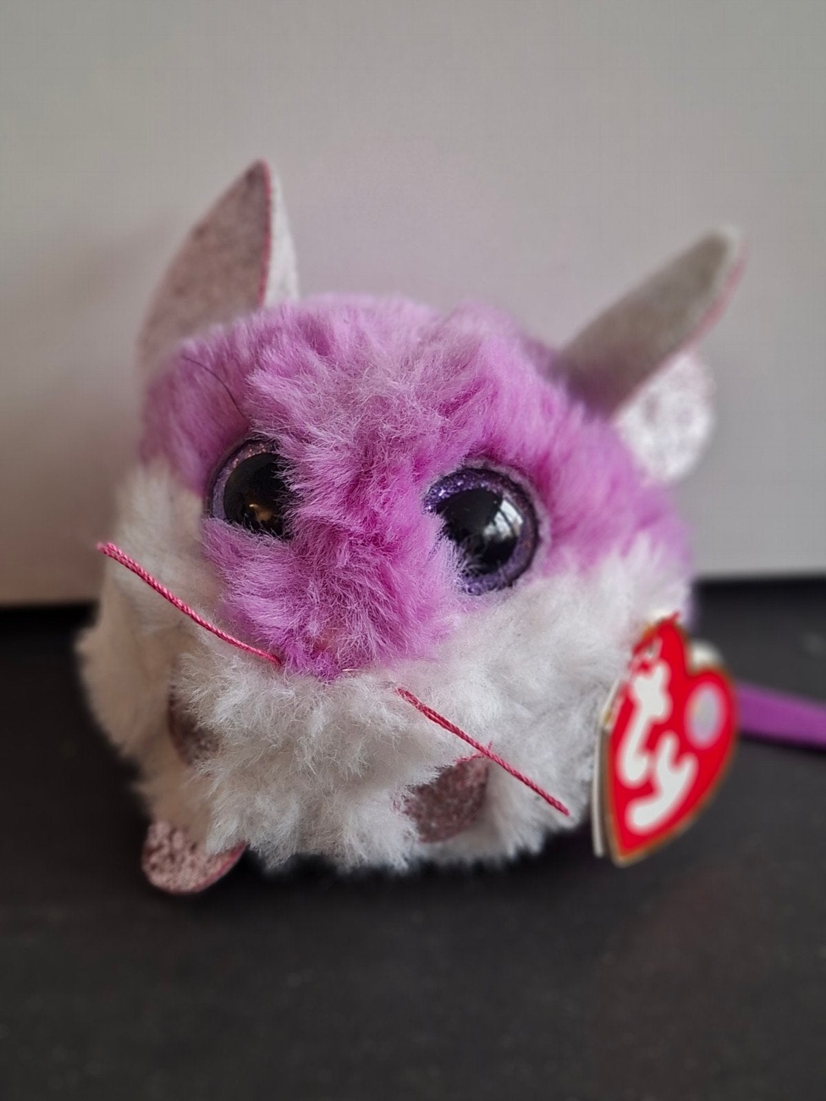 Ty Puffles Colby de Hamster Knuffel Paars Wit, Kinderen en Baby's, Paars, Hamster, Ophalen of Verzenden, Klein (minder dan 20 cm)