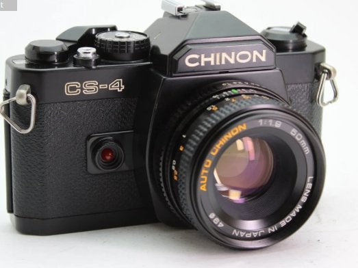 Chinon CS-4 SLR 35mm filmcamera met 55mm Asahi Pentax lens, Ophalen of Verzenden, Zo goed als nieuw, Spiegelreflex, Pentax