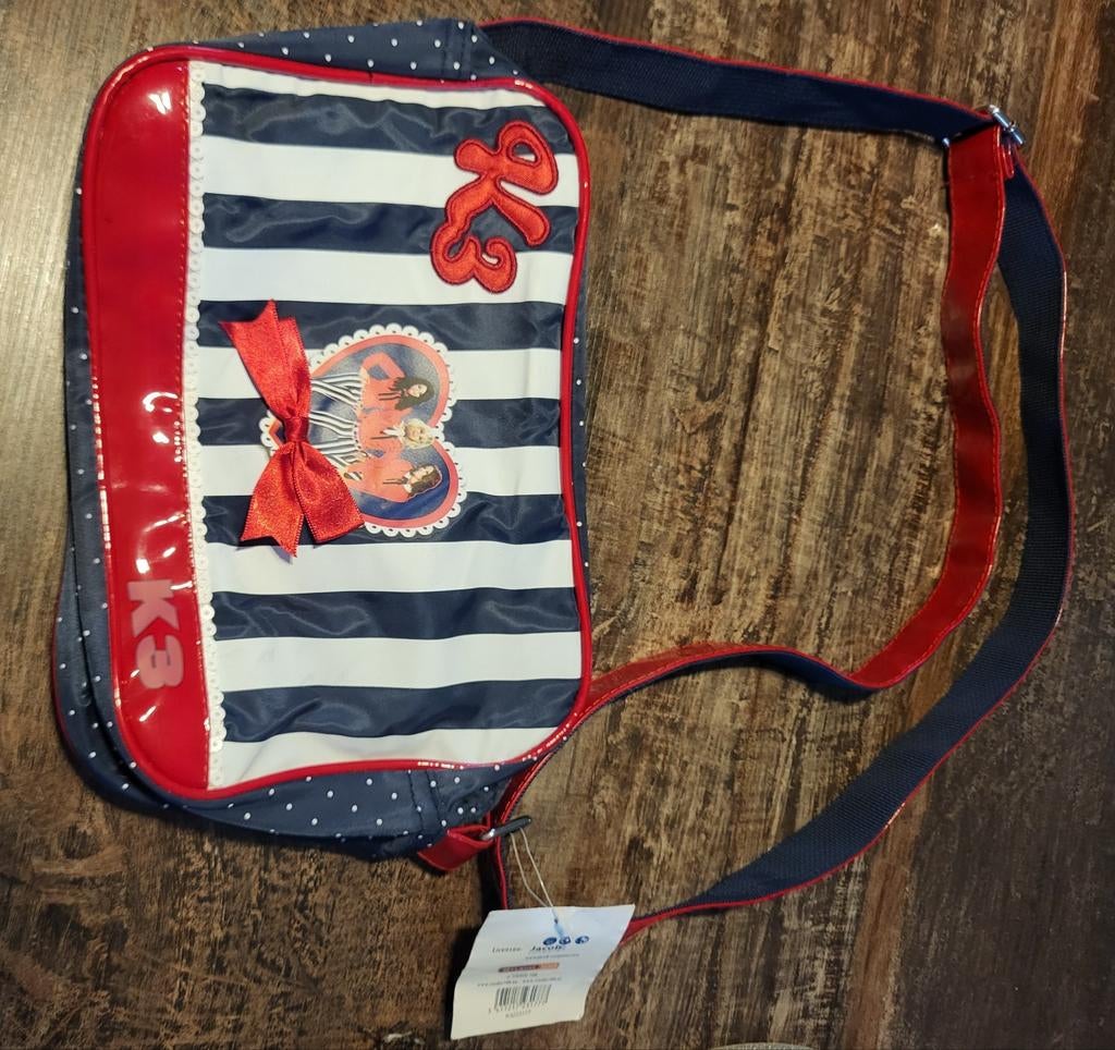 Nieuwe K3 Schoudertas - Blauw, Wit, Rood met Stippen, Ophalen of Verzenden, Nieuw, Blauw, Overige merken