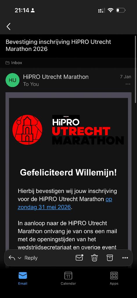 Utrecht Marathon startbewijs, Ophalen, Nieuw, Overige typen, Overige merken