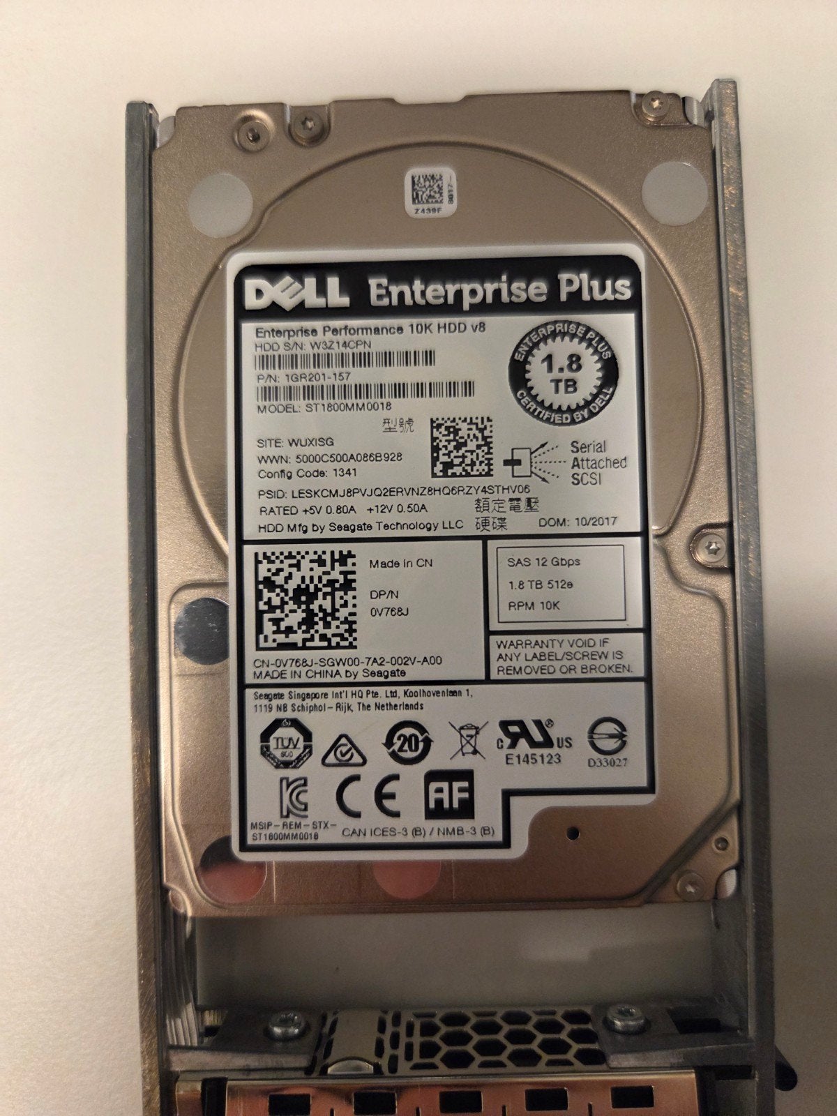 12x Dell Enterprise Plus 1.8TB 10K SAS 12Gbps HDD, Computers en Software, Harde schijven, Intern, SAS, Server, HDD