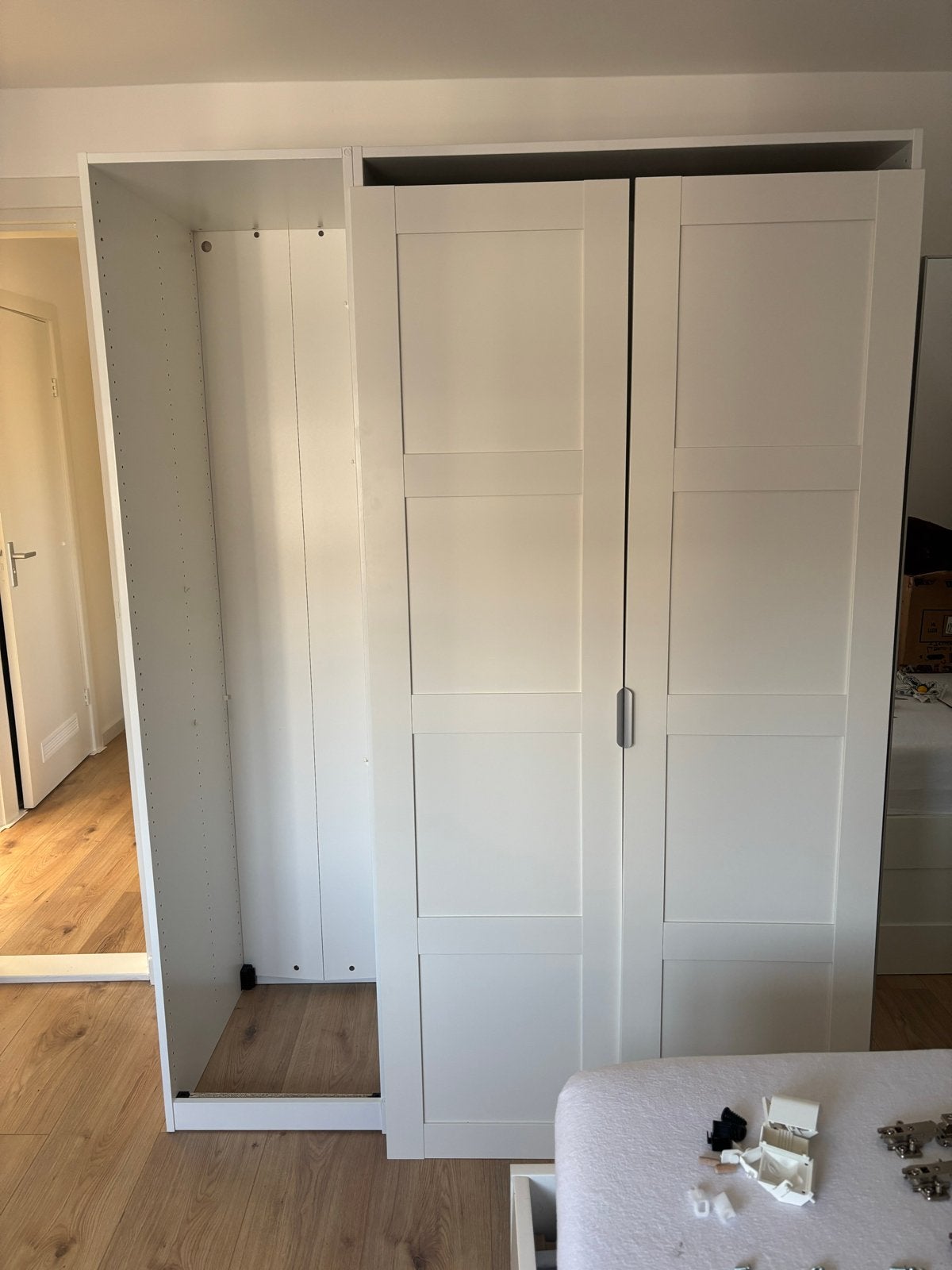 Witte IKEA PAX Kledingkast - 150x58x201 cm, Huis en Inrichting, Ophalen, Gebruikt, 100 tot 150 cm, 200 cm of meer