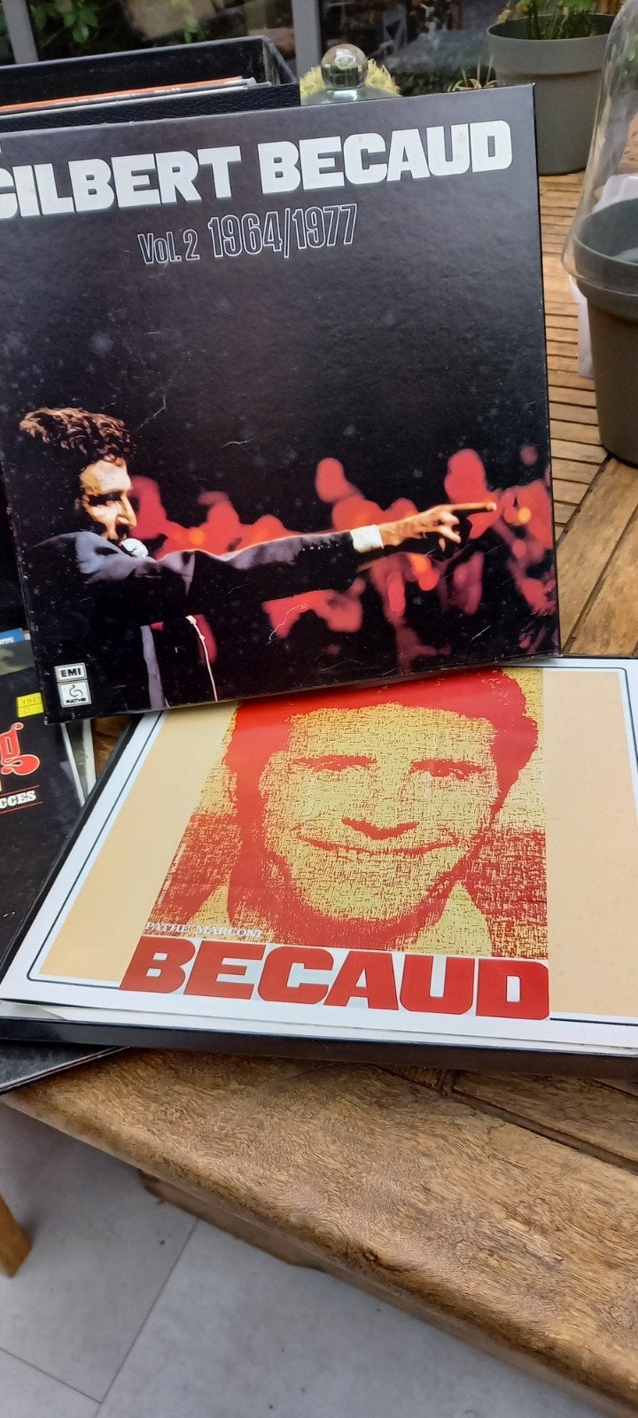 Franstalige LP's met bak - Charles Aznavour, Gilbert Bé, LP, Gebruikt, Overige genres, Ophalen of Verzenden