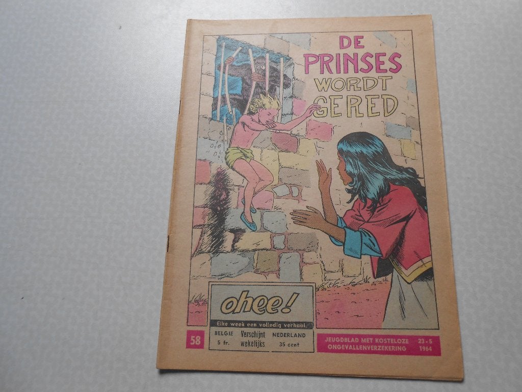 Ohee 58 De prinses wordt gered 1964., Eén stripboek, Ophalen of Verzenden, Zo goed als nieuw, Paul Cuvelier