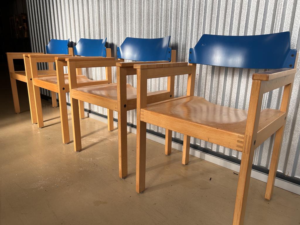 5 Schlepp-Möbel stoelen met armleuning, Huis en Inrichting, Stoelen, Ophalen, Gebruikt, Overige kleuren, Scandinavisch