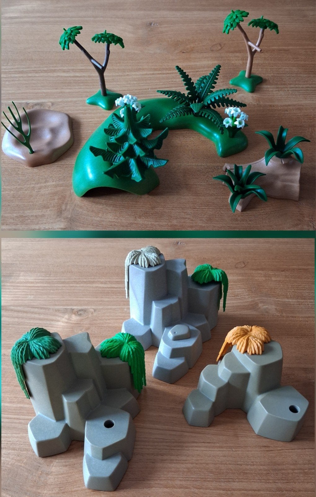 Losse Playmobil bomen struiken op plateau rotsen, Ophalen, Gebruikt, Losse onderdelen