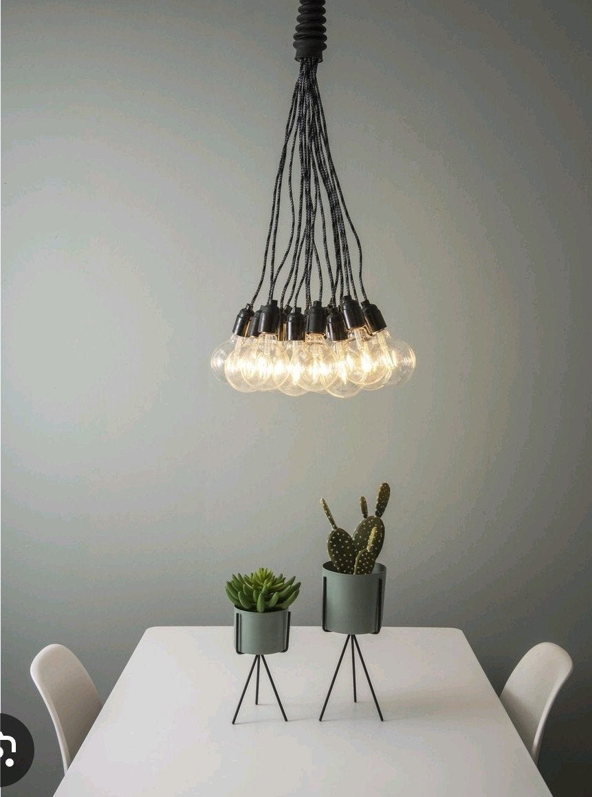 Leitmotiv Hanglamp Bundle Light Zwart - Nieuw in verpakking, Modern, Industrieel, Nieuw, Ophalen of Verzenden, 75 cm of meer