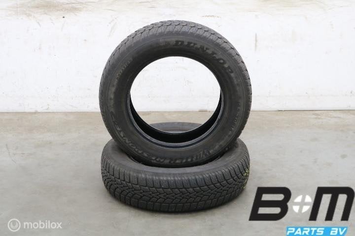 2 x 1657014 81T Dunlop Winter Response 2 met 4mm 165 70 14, 14 inch, Gebruikt, Winterbanden, Band(en)