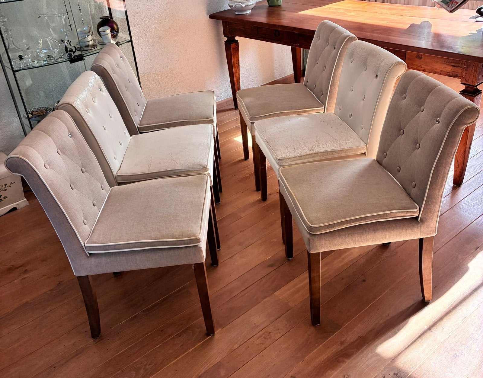 6 eetkamerstoelen Riviera Maison, Huis en Inrichting, Ophalen, Overige materialen, Gebruikt, Overige kleuren