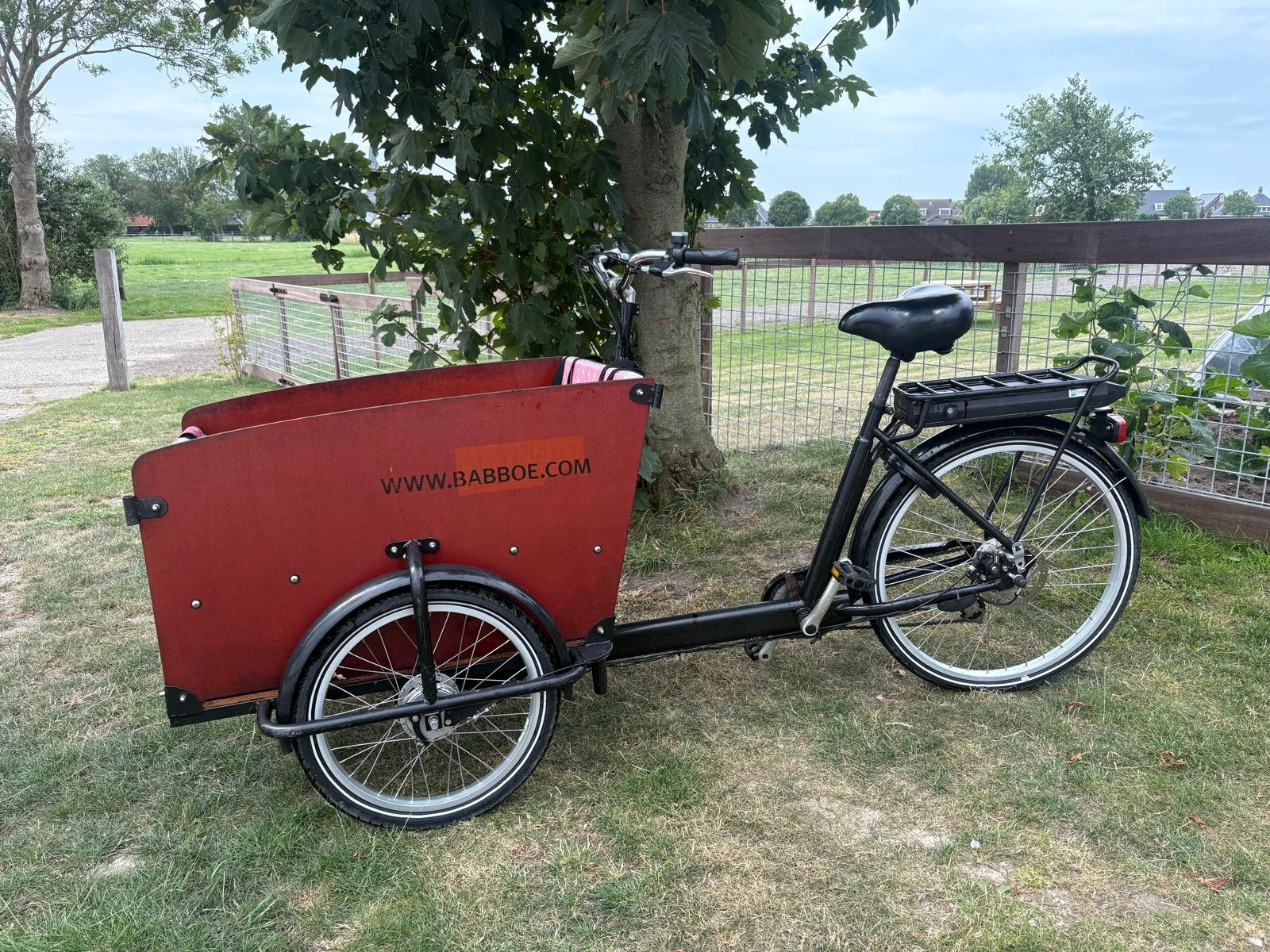 Babboe Bakfiets met elektrische ondersteuning, 4 kinderen of meer, Gebruikt, Elektrisch, Schijfrem