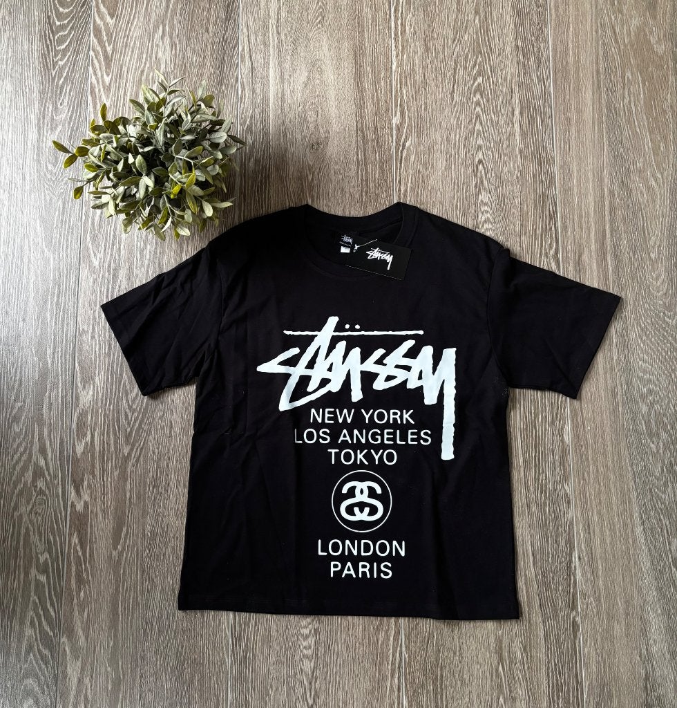 Stussy t-shirt, Ophalen, Maat 48/50 (M), Zwart, Stussy