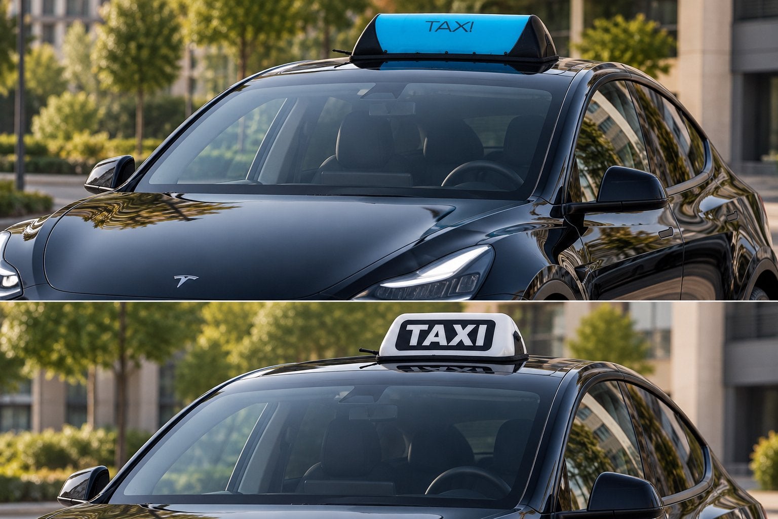 2 TAXI dakborden, Verzenden, Zo goed als nieuw