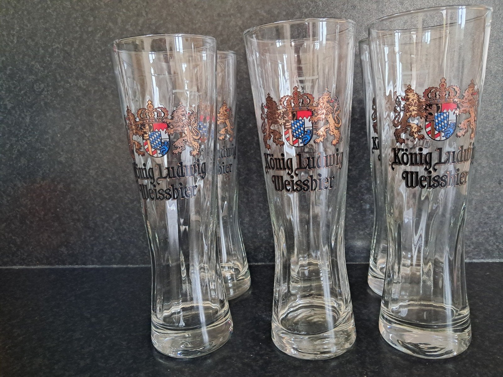 Konig Ludwig Weissbier glazen - Set van 6, Ophalen of Verzenden, Meerkleurig, Overige merken, Glas