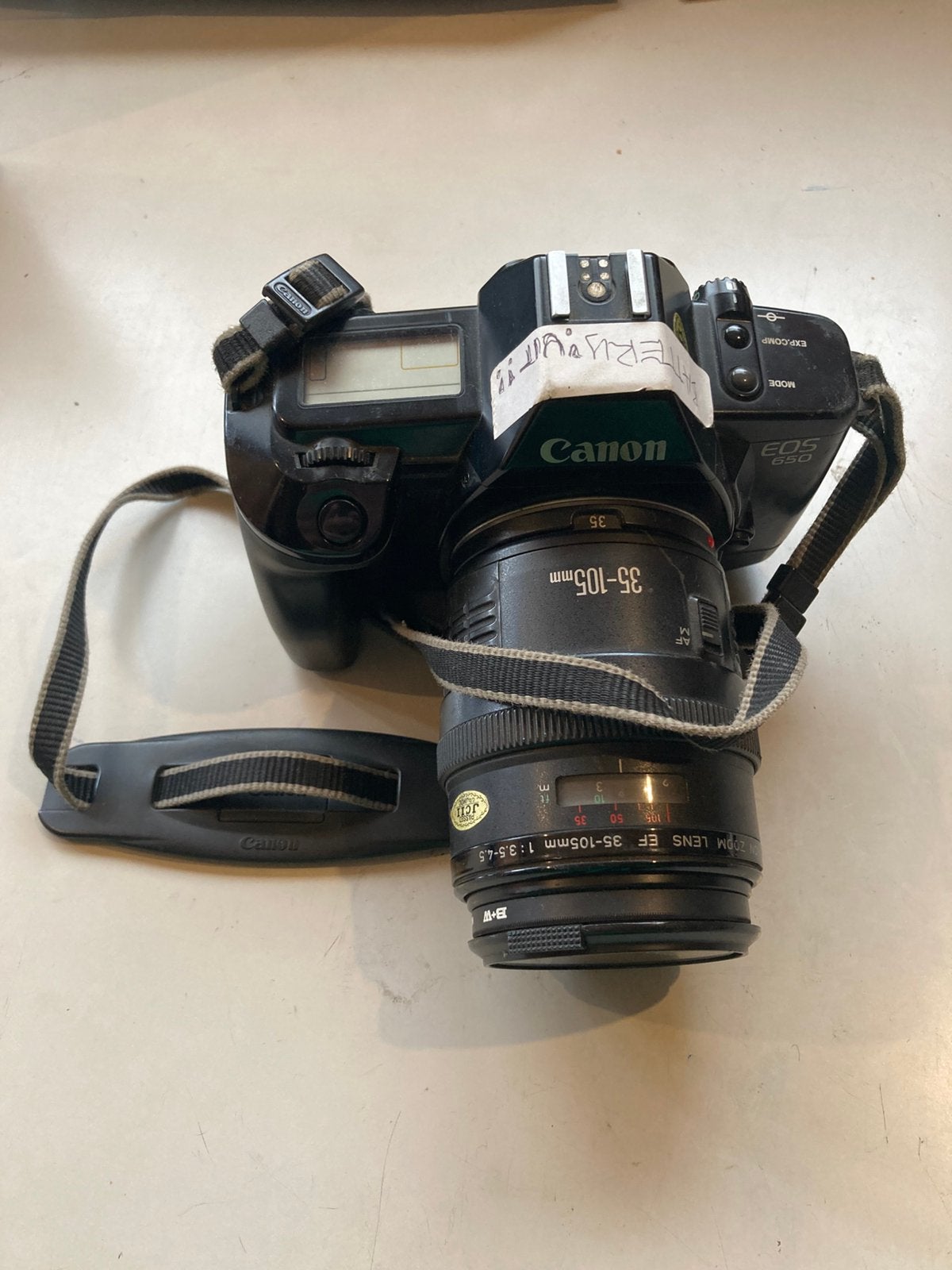 Canon EOS 650 Spiegelreflexcamera met 35-105mm lens, Audio, Tv en Foto, Fotocamera's Analoog, B, Gebruikt, Spiegelreflex, Canon