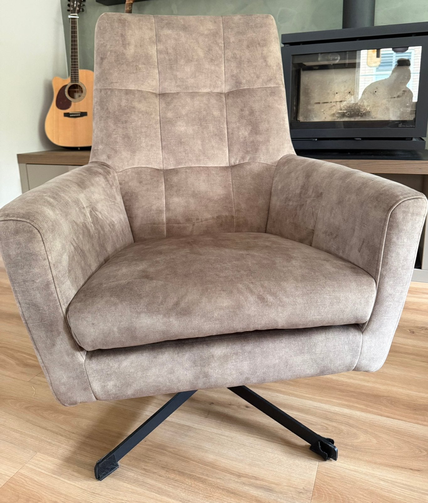 Sevn Dea fauteuil Eijerkamp, Huis en Inrichting, Fauteuils, Ophalen, 75 tot 100 cm, Zo goed als nieuw, Stof