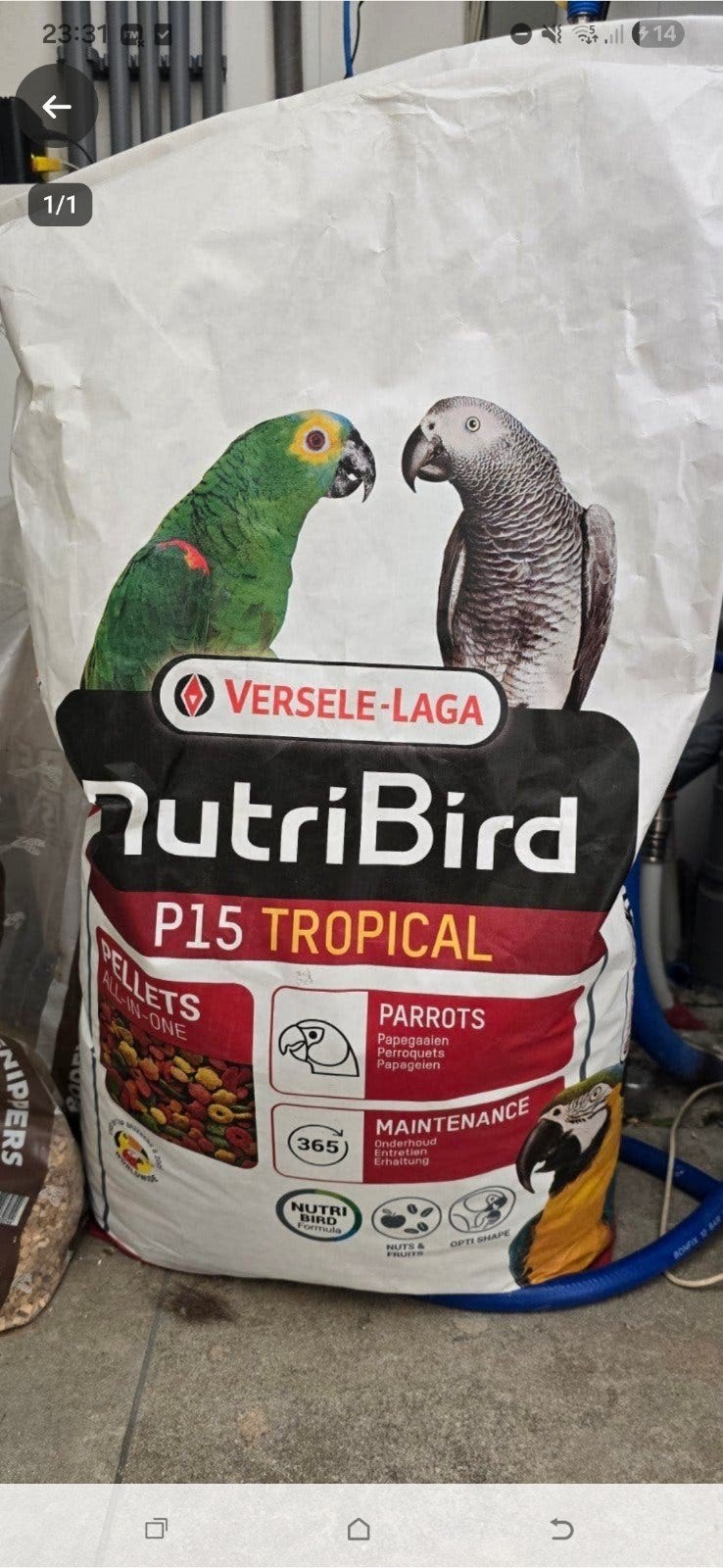 vogelvoer nutribird p15, Dieren en Toebehoren, Ophalen of Verzenden, Nieuw