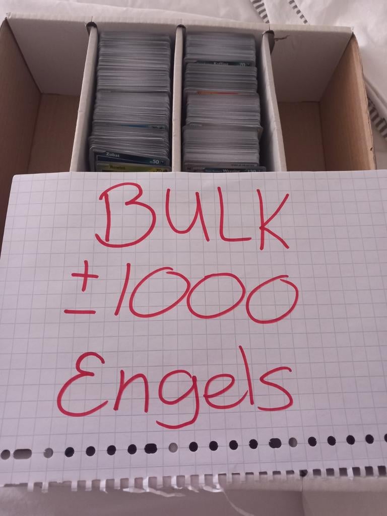 Bulk pokemon kaarten engels ongeveer 1000, Ophalen of Verzenden, Zo goed als nieuw, Meerdere kaarten