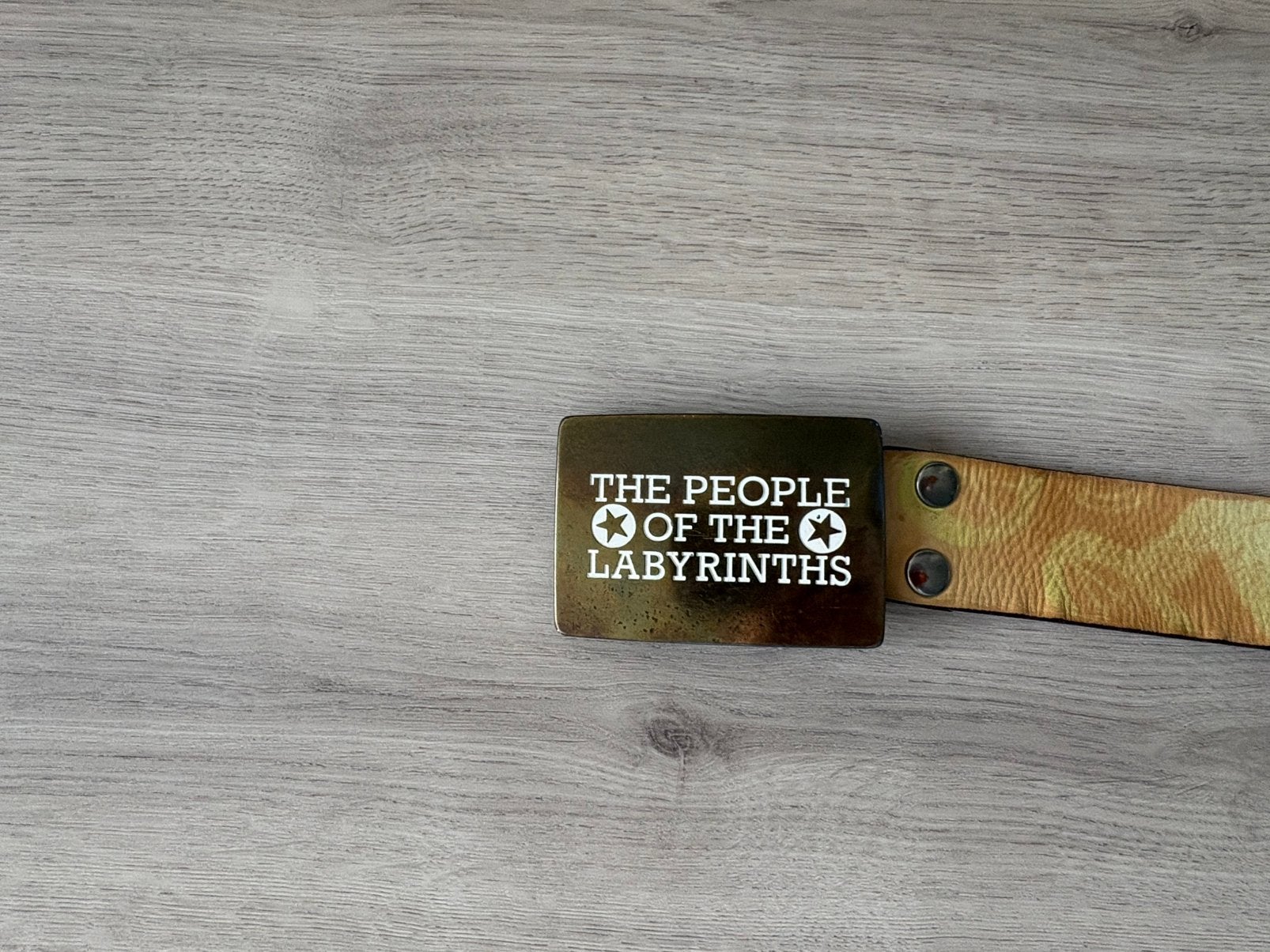 Leren riem people of the labyrints, Kleding | Dames, Ophalen of Verzenden, 80 tot 90 cm