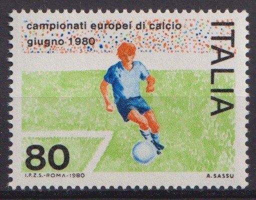 Italie 1980 EK Voetballen, Postzegels en Munten, Verzenden, Postfris, Sport