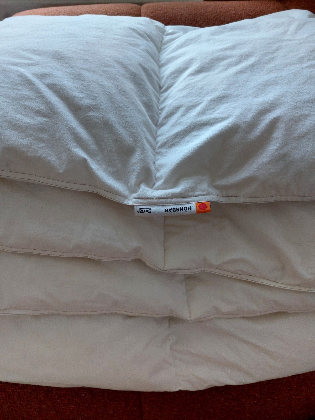 Donzen dekbed 240x220 cm, Ophalen, Gebruikt, Wit, Tweepersoons