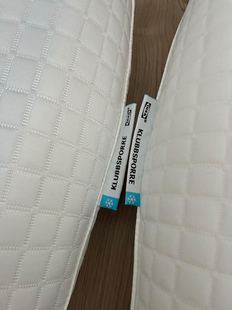 IKEA KLUBBSPORRE Ergonomische Kussens (2 stuks), Ophalen, Zo goed als nieuw, Wit, Overige vormen