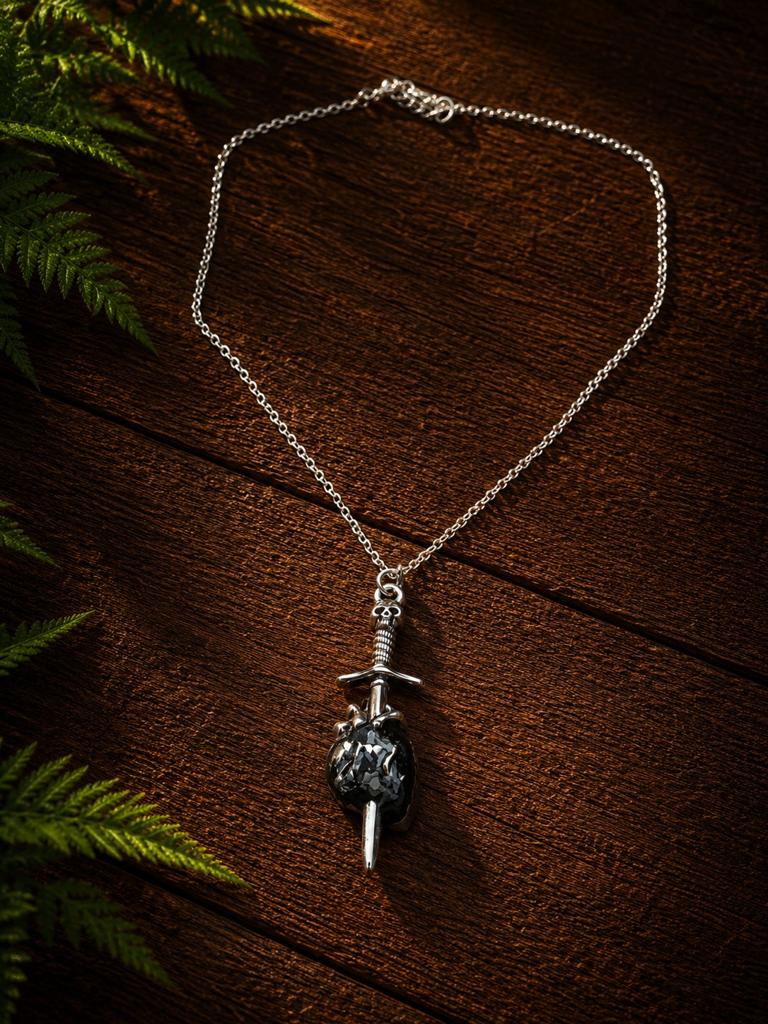 Gothic Halsketting – Zwaard door Anatomisch Hart, Sieraden, Tassen en Uiterlijk, Kettingen, Ophalen of Verzenden, Nieuw, Zilver
